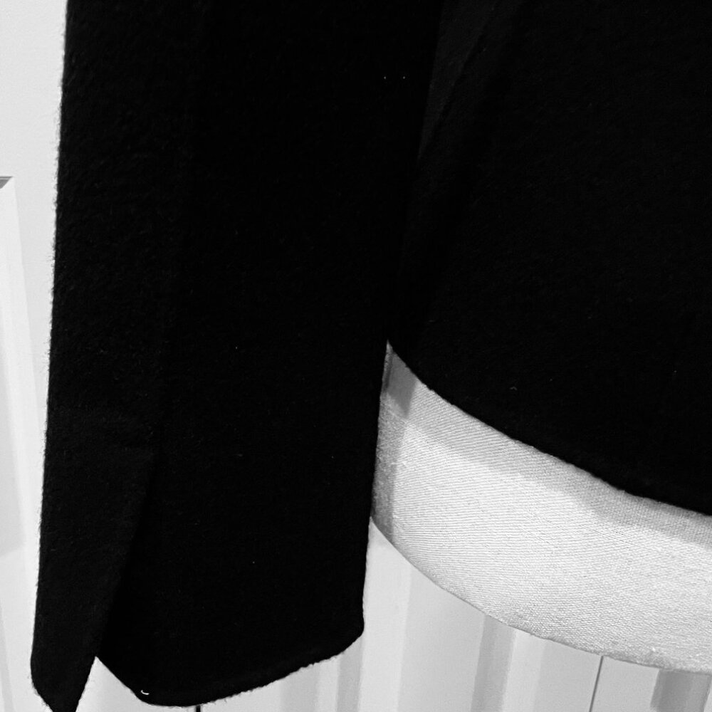 DKNY Black Wool Side Tie Jacket - Picture 5 of 9